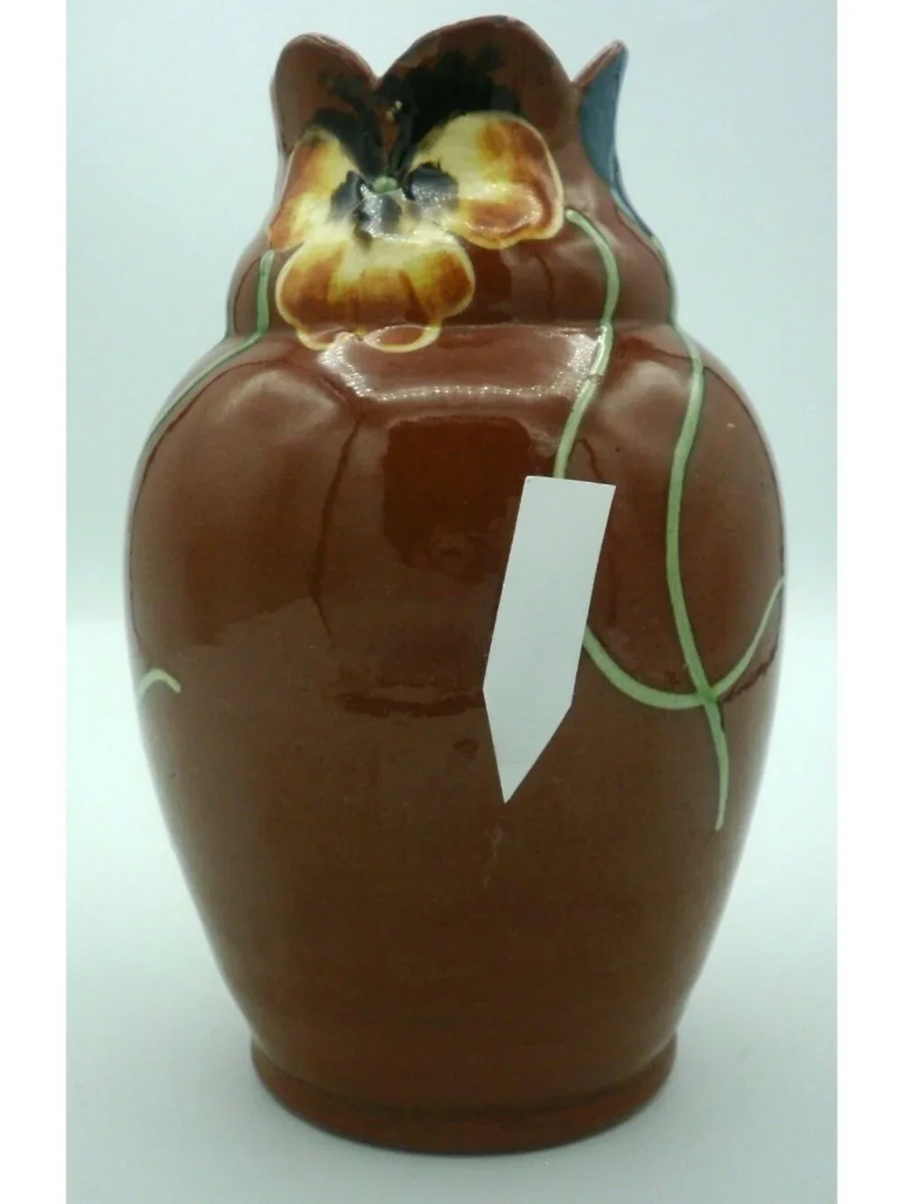 Antique Art Nouveau Vase By Paul Anna Wranitzky Jugenstil PAW Pansy Flower